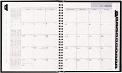 DayMinder - 12 Sheet, 6-7/8 x 8-3/4", Monthly Planner - Black - USA Tool & Supply