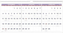 AT-A-GLANCE - 7 Sheet, 23-1/2 x 12", Wall Calendar - White - USA Tool & Supply