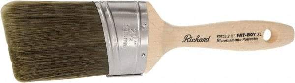 Richard - 2-1/2" Oval/Angle Polyester Angular Brush - 3-1/8" Bristle Length, 5-1/2" Wood Sash Handle - USA Tool & Supply