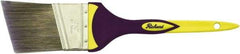 Richard - 2-1/2" Angled Polyester Angular Brush - 2-1/2" Bristle Length, 8" Rubber Sash Handle - USA Tool & Supply