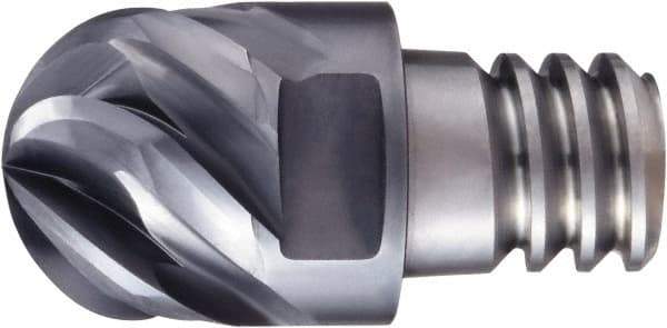 OSG - PXBM Grade XP3320 Carbide Ball Nose Milling Tip Insert - SiC Finish, 4 Flutes, 12mm Cutting Diam, 8.4mm Depth of Cut, 45° Helix - USA Tool & Supply