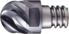 OSG - PXBM Grade XP3320 Carbide Ball Nose Milling Tip Insert - SiC Finish, 4 Flutes, 12mm Cutting Diam, 8.4mm Depth of Cut, 45° Helix - USA Tool & Supply