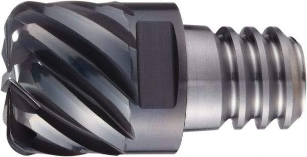 OSG - PXSM Grade XP3225 Carbide Chamfer Milling Tip Insert - Cr Finish, 6 Flutes, 1/2" Cutting Diam, 0.35" Depth of Cut, 0.03" Cnr Rad, 38° Helix - USA Tool & Supply