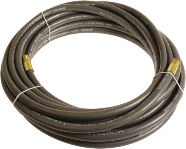 Continental ContiTech - 3/8" ID x 0.6" OD 20' Long Multipurpose Air Hose - MNPT x FNPT Ends, 300 Working psi, -10 to 158°F, 1/4" Fitting, Gray - USA Tool & Supply