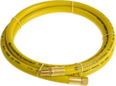 Continental ContiTech - 1/4" ID x 0.45" OD 5' Long Multipurpose Air Hose - MNPT x FNPT Ends, 300 Working psi, -10 to 158°F, 1/4" Fitting, Yellow - USA Tool & Supply