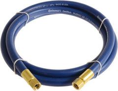 Continental ContiTech - 3/8" ID x 0.6" OD 5' Long Multipurpose Air Hose - FNPT x FNPT Ends, 300 Working psi, -10 to 158°F, 1/4" Fitting, Blue - USA Tool & Supply