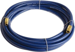 Continental ContiTech - 3/8" ID x 0.6" OD 75' Long Multipurpose Air Hose - MNPT x FNPT Ends, 300 Working psi, -10 to 158°F, 1/4" Fitting, Blue - USA Tool & Supply