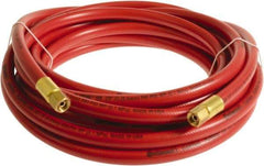 Continental ContiTech - 3/8" ID x 0.6" OD 20' Long Multipurpose Air Hose - FNPT x FNPT Ends, 300 Working psi, -10 to 158°F, 1/4" Fitting, Red - USA Tool & Supply