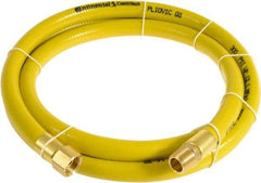 Continental ContiTech - 1/4" ID x 0.45" OD 50' Long Multipurpose Air Hose - MNPT x FNPT Ends, 300 Working psi, -10 to 158°F, 1/4" Fitting, Yellow - USA Tool & Supply