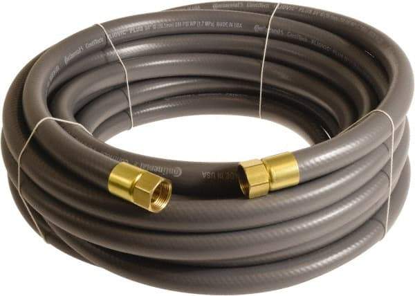 Continental ContiTech - 3/4" ID x 1.11" OD 15' Long Multipurpose Air Hose - FNPT x FNPT Ends, 250 Working psi, -10 to 158°F, 3/4" Fitting, Gray - USA Tool & Supply