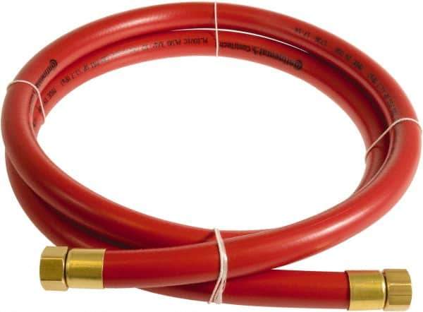 Continental ContiTech - 3/4" ID x 1.11" OD 3' Long Multipurpose Air Hose - FNPT x FNPT Ends, 250 Working psi, -10 to 158°F, 3/4" Fitting, Red - USA Tool & Supply