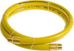 Continental ContiTech - 1" ID x 1.38" OD 10' Long Multipurpose Air Hose - MNPT x MNPT Ends, 250 Working psi, -10 to 158°F, 1" Fitting, Yellow - USA Tool & Supply