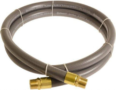 Continental ContiTech - 3/4" ID x 1.11" OD 5' Long Multipurpose Air Hose - MNPT x MNPT Ends, 250 Working psi, -10 to 158°F, 3/4" Fitting, Gray - USA Tool & Supply