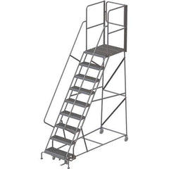 TRI-ARC - Rolling & Wall Mounted Ladders & Platforms Type: Rolling Warehouse Ladder Style: Rolling Platform Ladder - USA Tool & Supply