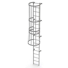 TRI-ARC - Rolling & Wall Mounted Ladders & Platforms Type: Fixed Ladder Style: Safety Cage - USA Tool & Supply