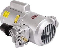 Gast - 3/4 hp, 4.7 CFM, 100 Max psi Piston Compressor Pump - 220 to 240/380 to 415 & 200 to 230/460 Volt, 15.8" Long x 11.38" Wide x 6.65" High - USA Tool & Supply