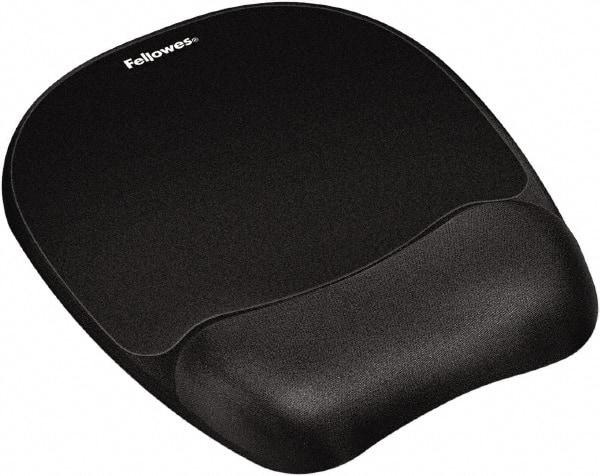 FELLOWES - Black Mouse Pad/Wrist Rest - Use with Computer, Laptop - USA Tool & Supply