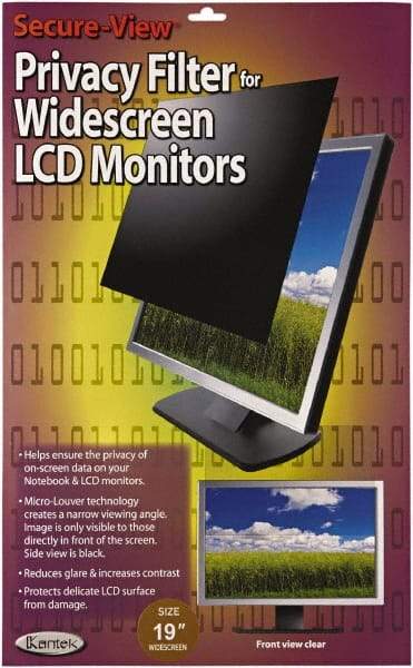 Kantek - Privacy Filter - Use with 19" Widescreen LCD Monitor - USA Tool & Supply