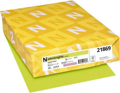 Neenah Paper - 8-1/2" x 11" Vulcan Green Colored Copy Paper - Use with Inkjet Printers, Laser Printers, Copiers - USA Tool & Supply