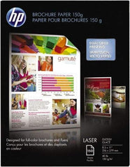 Hewlett-Packard - 8-1/2" x 11" White Brochure Paper - Use with Laser Printers - USA Tool & Supply