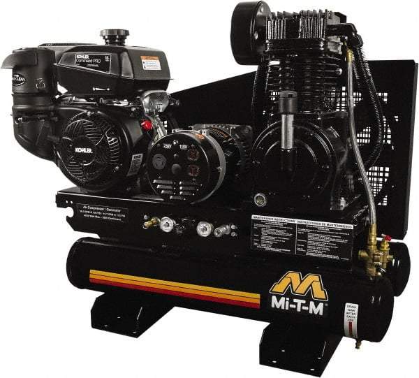 MI-T-M - Stationary Gas Air Compressors Horsepower: 14 Cubic Feet per Minute: 15.70 - USA Tool & Supply