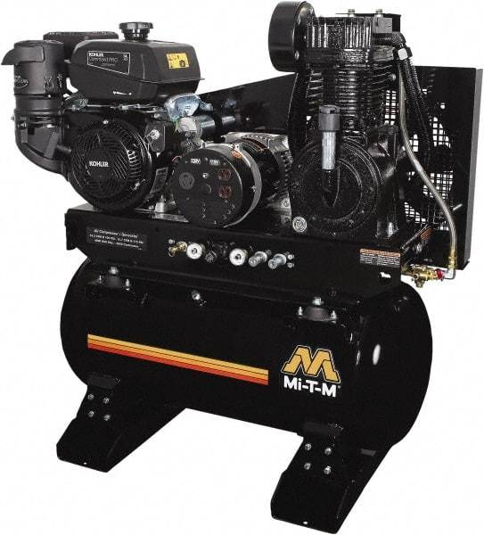 MI-T-M - Stationary Gas Air Compressors Horsepower: 14 Cubic Feet per Minute: 15.70 - USA Tool & Supply