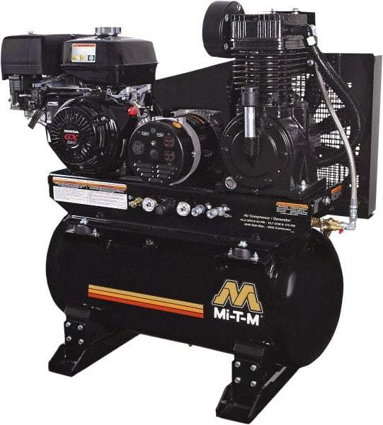 MI-T-M - Stationary Gas Air Compressors Horsepower: 13 Cubic Feet per Minute: 15.70 - USA Tool & Supply