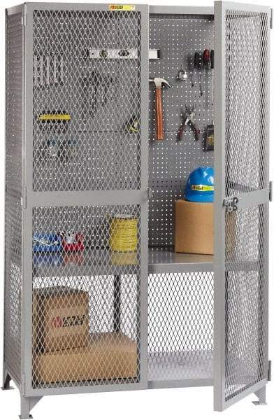 Little Giant - 1 Shelf Visible Storage Cabinet - Steel, 49" Wide x 33" Deep x 78" High, Gray - USA Tool & Supply