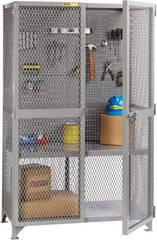 Little Giant - 1 Shelf Visible Storage Cabinet - Steel, 61" Wide x 27" Deep x 78" High, Gray - USA Tool & Supply