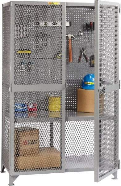 Little Giant - 1 Shelf Visible Storage Cabinet - Steel, 49" Wide x 27" Deep x 78" High, Gray - USA Tool & Supply