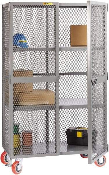 Little Giant - 2 Shelf Visible Storage Cabinet - Steel, 49" Wide x 33" Deep x 81" High, Gray - USA Tool & Supply