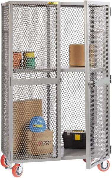 Little Giant - 1 Shelf Visible Storage Cabinet - Steel, 49" Wide x 33" Deep x 81" High, Gray - USA Tool & Supply