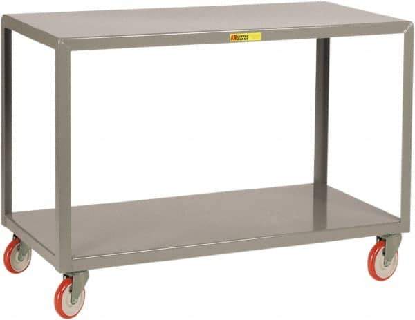 Little Giant - Mobile Table - Steel, Fixed Leg, Gray, 32" Long x 24" Deep x 34" High - USA Tool & Supply