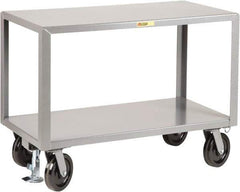 Little Giant - Mobile Workbench - Steel, Fixed Leg, Gray, 72" Long x 36" Deep x 36" High - USA Tool & Supply