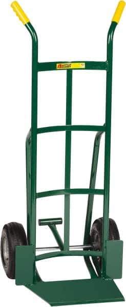 Little Giant - 800 Lb Capacity 49" OAH Hand Truck - 13-1/2 x 16" Base Plate, Dual Handle, Steel, Pneumatic Wheels - USA Tool & Supply