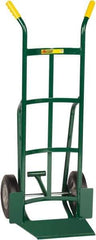 Little Giant - 800 Lb Capacity 49" OAH Hand Truck - 13-1/2 x 16" Base Plate, Dual Handle, Steel, Solid Rubber Wheels - USA Tool & Supply