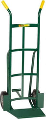 Little Giant - 800 Lb Capacity 49" OAH Hand Truck - 13-1/2 x 16" Base Plate, Dual Handle, Steel, Solid Rubber Wheels - USA Tool & Supply