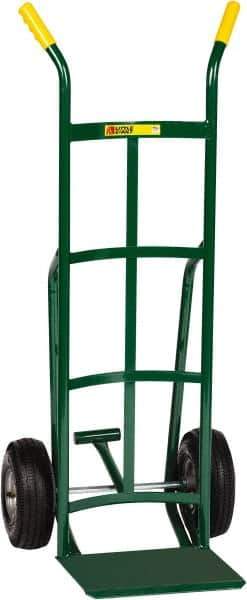 Little Giant - 800 Lb Capacity 49" OAH Hand Truck - 12 x 14" Base Plate, Dual Handle, Steel, Pneumatic Wheels - USA Tool & Supply