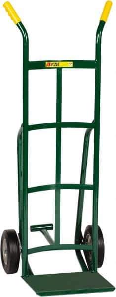 Little Giant - 800 Lb Capacity 49" OAH Hand Truck - 12 x 14" Base Plate, Dual Handle, Steel, Solid Rubber Wheels - USA Tool & Supply