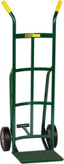 Little Giant - 800 Lb Capacity 49" OAH Hand Truck - 12 x 14" Base Plate, Dual Handle, Steel, Solid Rubber Wheels - USA Tool & Supply