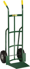 Little Giant - 800 Lb Capacity 49" OAH Hand Truck - 13-1/2 x 16" Base Plate, Dual Handle, Steel, Pneumatic Wheels - USA Tool & Supply