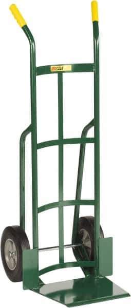 Little Giant - 800 Lb Capacity 49" OAH Hand Truck - 13-1/2 x 16" Base Plate, Dual Handle, Steel, Solid Rubber Wheels - USA Tool & Supply