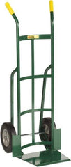 Little Giant - 800 Lb Capacity 49" OAH Hand Truck - 13-1/2 x 16" Base Plate, Dual Handle, Steel, Solid Rubber Wheels - USA Tool & Supply