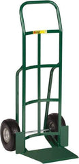 Little Giant - 600 Lb Capacity 47" OAH Hand Truck - 13-1/2 x 16" Base Plate, Continuous Handle, Steel, Flat-Free Microcellular Foam Wheels - USA Tool & Supply