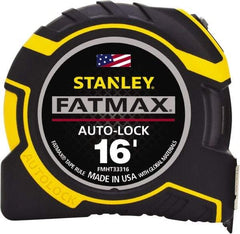 Stanley - 16' x 1-1/4" Tape Measure - 1/16" Graduation - USA Tool & Supply