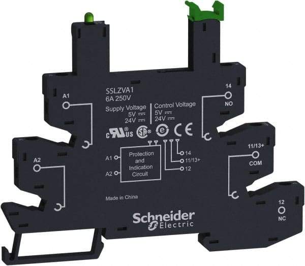 Schneider Electric - Relay Sockets Socket Shape: Flat Number of Pins: 5 - USA Tool & Supply