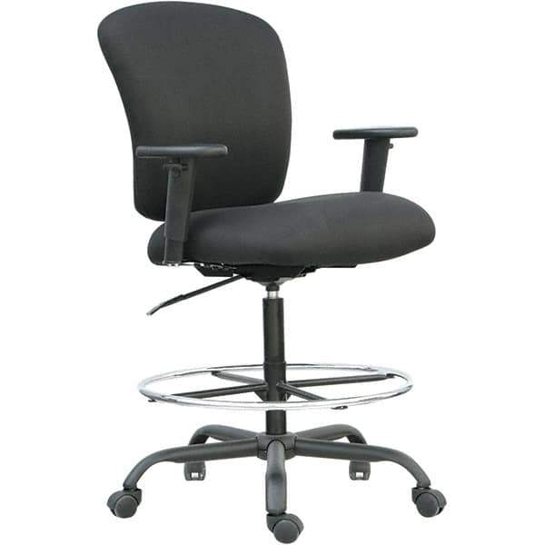 ALERA - 49-1/4" High Big & Tall Swivel/Tilt Chair - 29-1/2" Wide x 25-3/4" Deep, Fabric Mesh Seat, Black - USA Tool & Supply