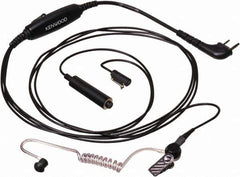 Kenwood - Ear Bud, Palm Microphone Three Wire Microphone - Black, Use with Protalk Series Two Way Radios - USA Tool & Supply