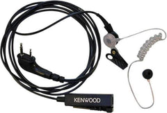 Kenwood - Ear Bud, Palm Microphone Two Wire Microphone - Black & Clear, Use with Protalk Series Two Way Radios - USA Tool & Supply