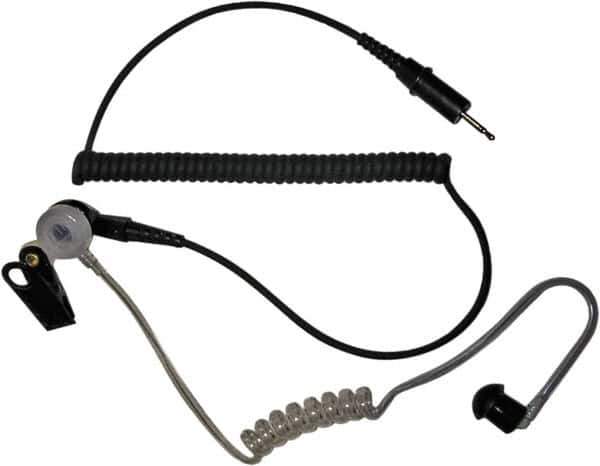 Kenwood - Ear Bud, Push to Talk Microphone Earphone Kit - Black & Clear, Use with Protalk Series Two Way Radios - USA Tool & Supply